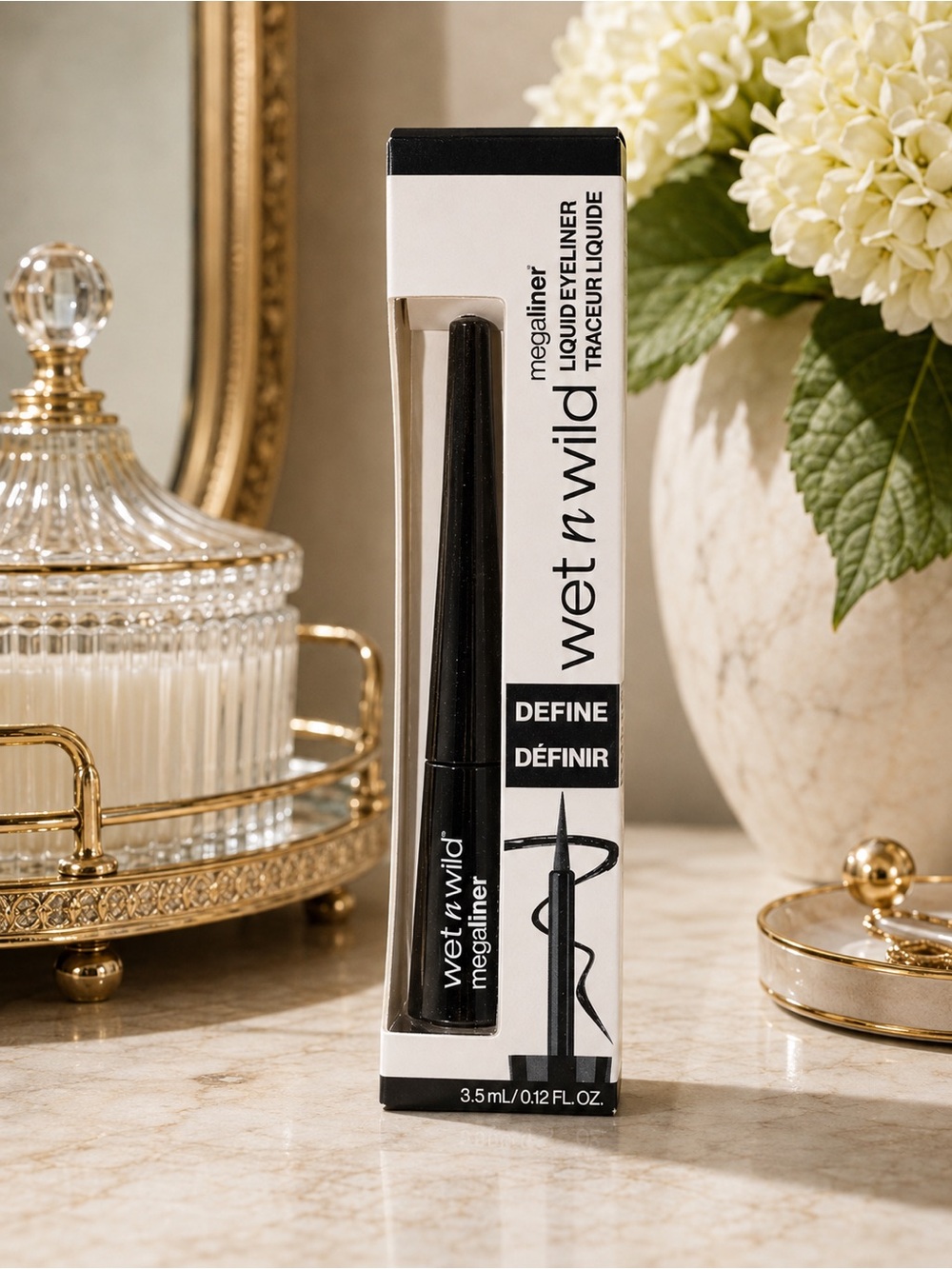 Wet n Wild MegaLiner Liquid Eyeliner 871A Black 0.12 oz Vegan Cruelty Free
